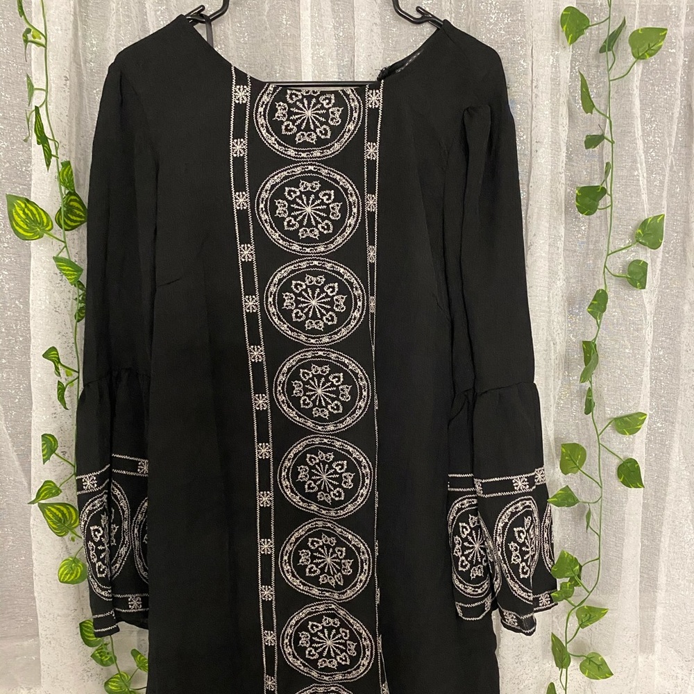Black boho dress